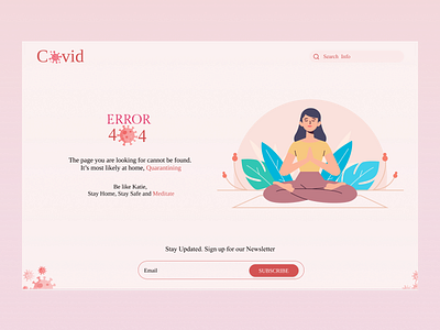 Desktop 2 coronavirus covid covid19 design error 404 error message error page meditation minimal stayhome staysafe ui yoga