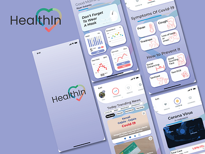 HealthIn branding graphic design