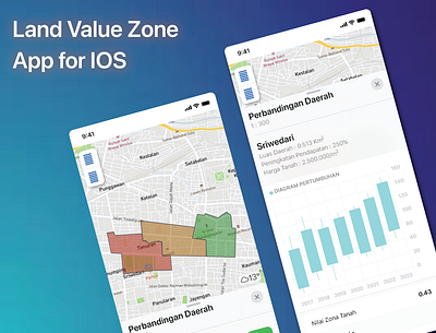 Land Value Zone App for IOS ui