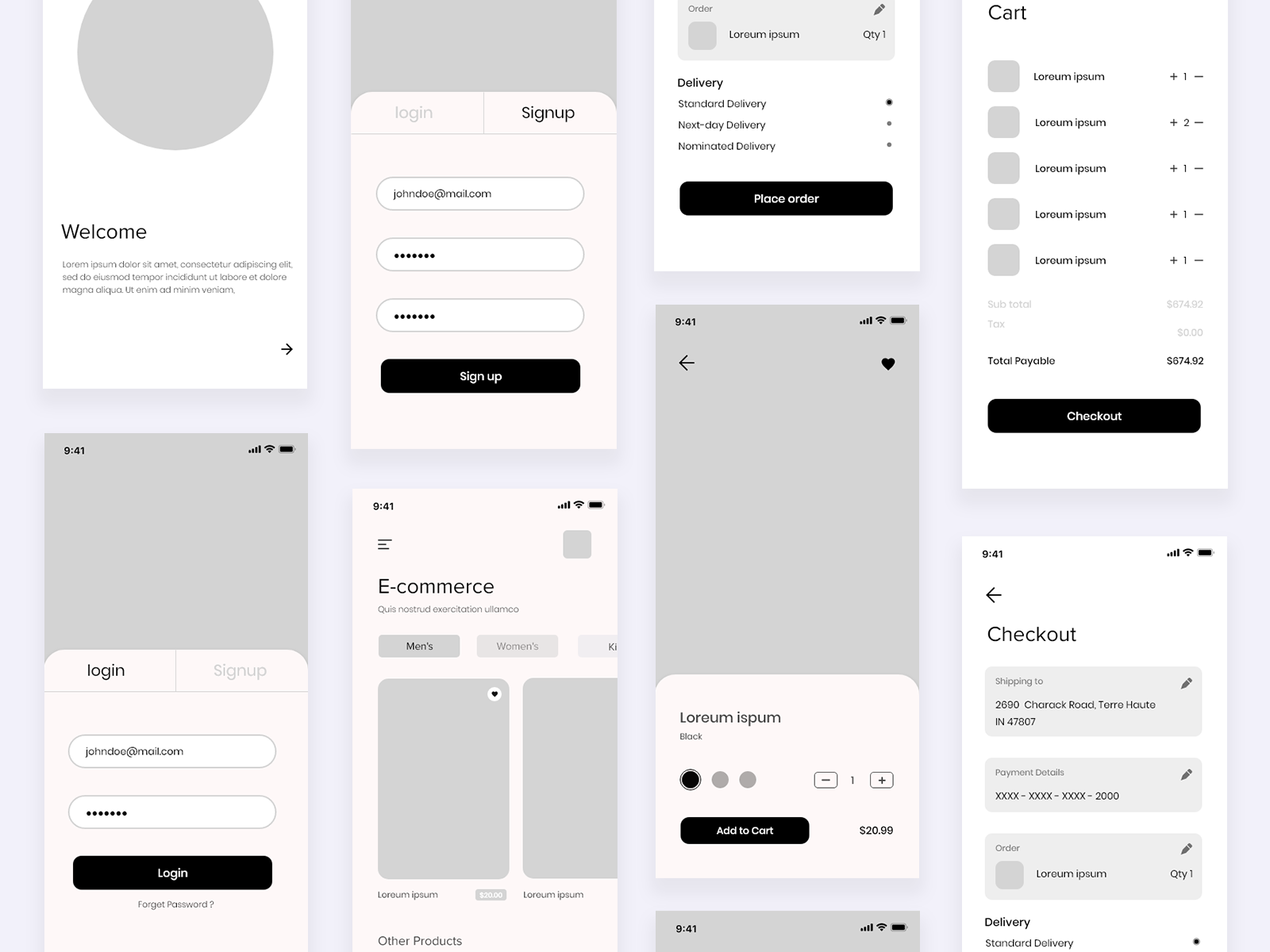 LO/FI Wireframes by sahil bajaj for Master Creationz on Dribbble