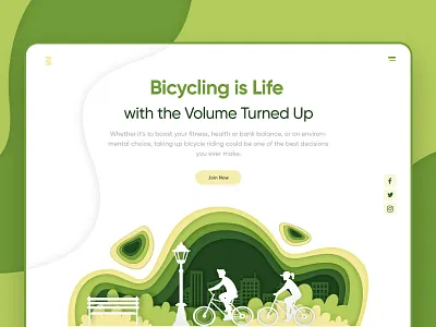 Bicycling Landing Page bicycling branding clean clean creative design landing page landing page design landing page ui landingpage modern promotion page webpage webpagedesign website