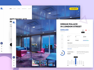 Dream Palace: website after effect aftereffects branding clean clean creative decription page design dream palace landing page modern product designs uidesign uiuxdesign webdesigner website website design