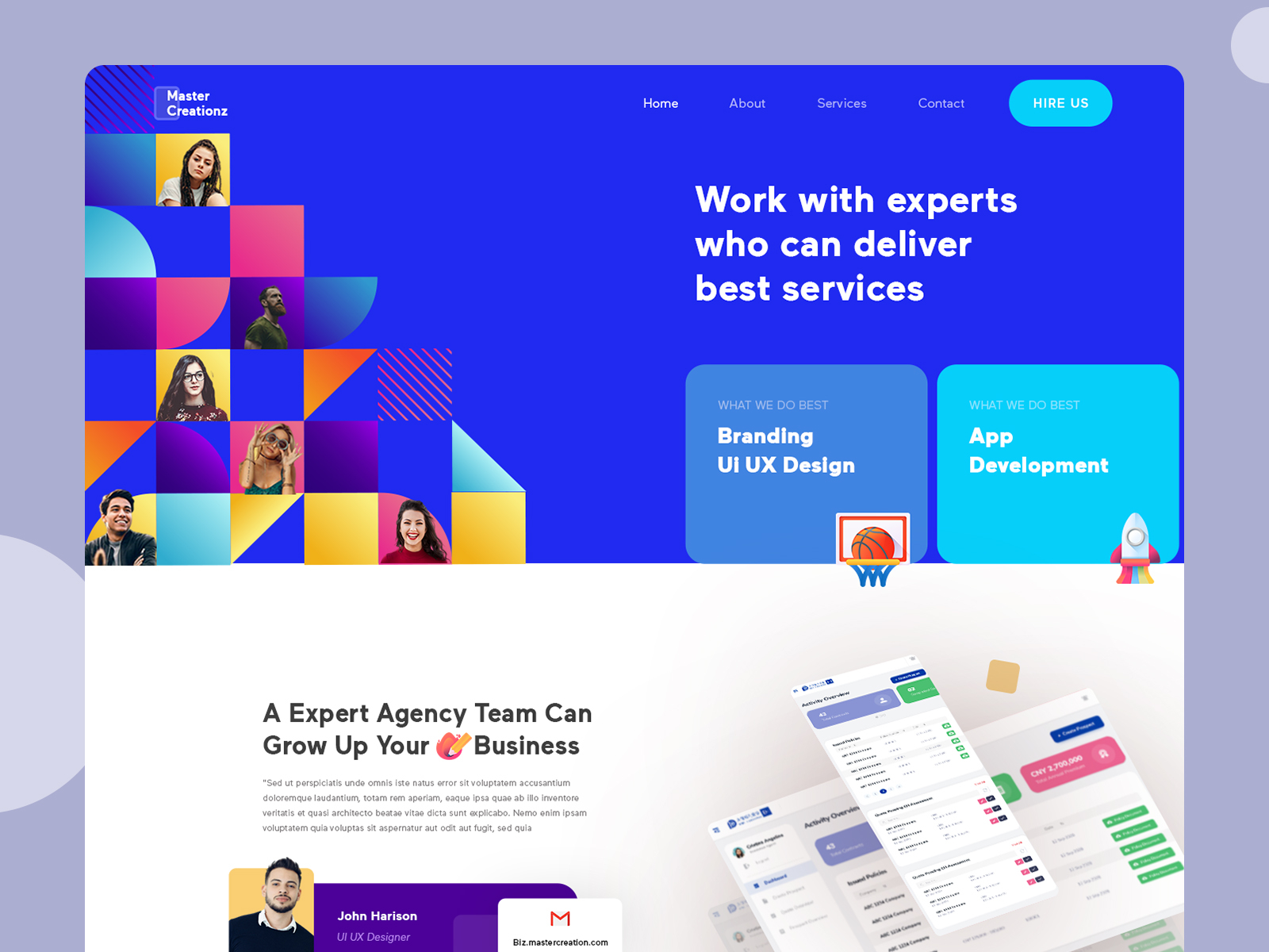 Website Landing Page By MC-UIUX For Master Creationz -Global UI UX ...