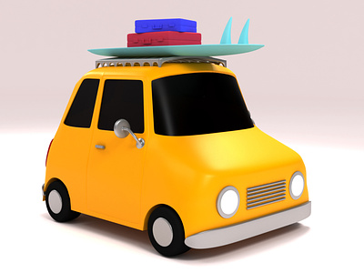 Road Trip Car : 3dsMax 3d 3d art 3dsmax car car model character cinema4d illustration maya 3d roadtrip roadtripcar