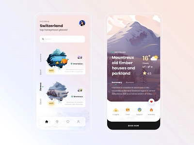 Switzerland Travel Guide: App Design 2020 2020 design 2020 trends agency app android app design app design concept design dribbble best shot figma figmadesign ios app design mobile app design switzerland tour agency travel agency travel app trendy design user interface ux design