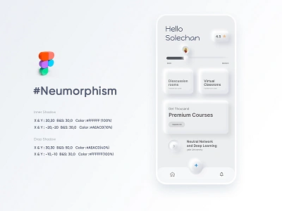 Neumorphism UI Trend App Screen 2020 2020 trend app design iphone mobile neomorphism neumorphic neumorphic design neumorphism ui skeuomorph skneumorphism soft ui