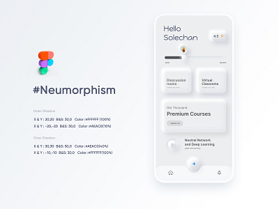 Neumorphism UI Trend App Screen