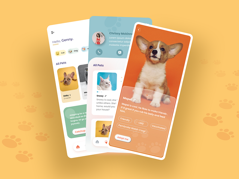 Adopet | Pet Adoption App | Pet Community by MC-UIUX for Master ...