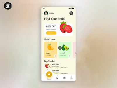 Fruits Order App Exploration | Seasonal Fruit | Ecommerce App app design branding deliveryapp ecommerce app ecommerce design food delivery app fruit fruits minimal mobile app design motion graphics order season food ui ux