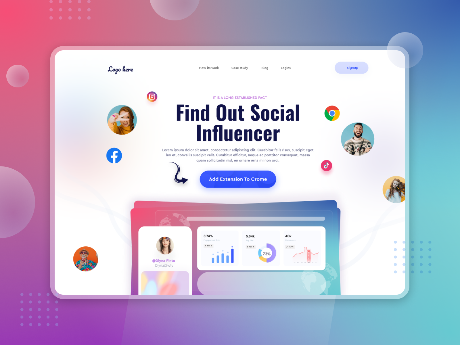Influencer Social - Landing Page concept by MC-UIUX for Master ...
