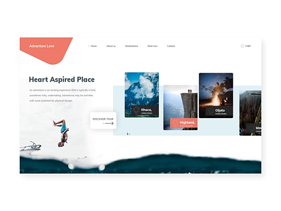 Adventure Love adventure after effects after effects animation branding clean clean creative clean design creative design landing page master creationz modern ui uidesign uiuxdesign ux webdesigner website animation website design