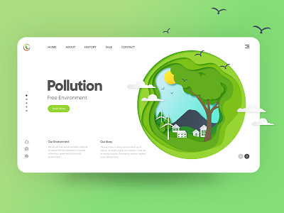 Pollution Free Environment brand design branding clean clean creative design environment landing page modern pollution ui uidesign uiuxdesign webdesigner website design