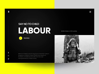 Child Labour Landing page after effects after effects animation brand design branding child childlabour clean clean creative design landing page modern uidesign uiuxdesign webdesigner website animation website design