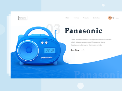 Panasonic brand design branding clean clean creative design landing page modern panasonic ui uidesign uiuxdesign webdesigner website design
