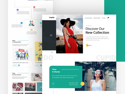 Cupido: Shop by your Interest brand design branding clean clean creative design discover our new collection experience gradient interface landing page modern pay payment product design trend clothes trending design ui uidesign uiuxdesign webdesigner