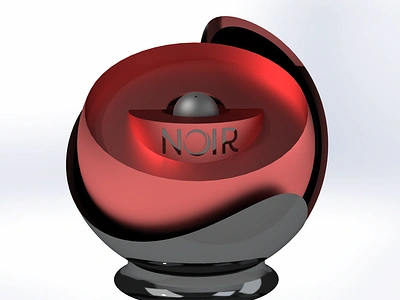 Noir perfume bottle 3d model branding illustrator logo product design render solidworks