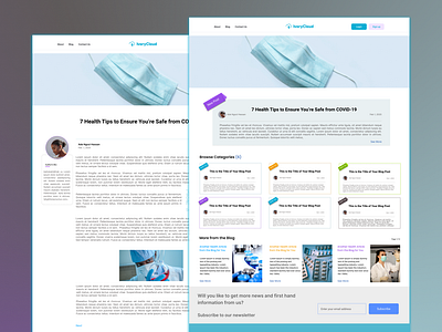 Web UI Design for Health Blog