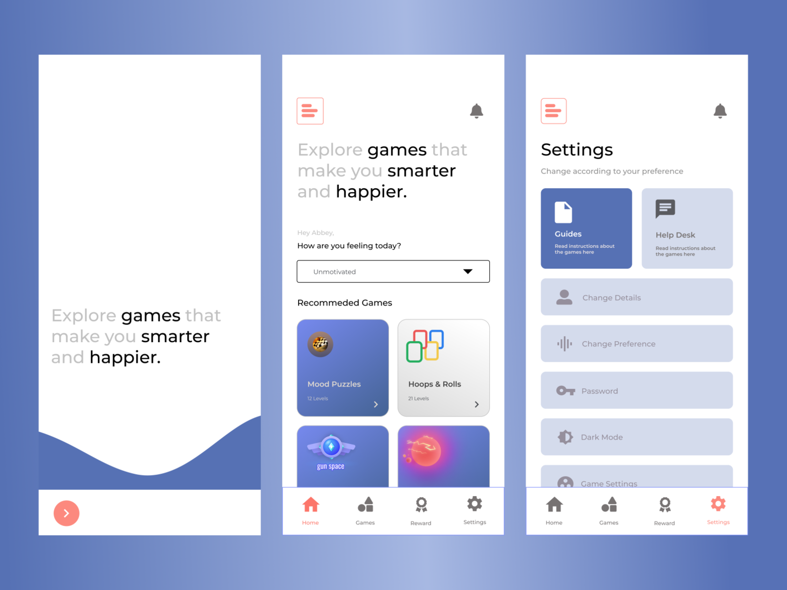 Smart Game UI Design by alesh👣 on Dribbble