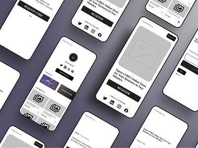 Mid-fi Wireframe for an eCommerce Store
