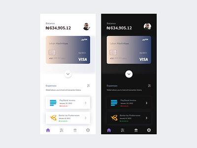 Dashboard for Fintech App