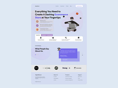 E-Commerce Merchant Landing Page UI | HyperStore.ai design landing page product design ui uiux user interface design web design