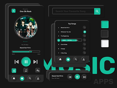 Neumorphism Music Apps Exploration