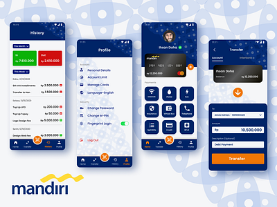 Redesign Mandiri Online Apps app banking banking app branding clean ui design finance flat graphic design icon typography ui ux