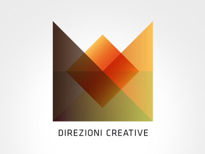 Logo concept for Direzioni Creative colour logo transparency