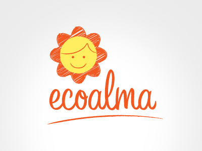 Logo proposal for Ecoalma.it eco hand drawn logo sketch
