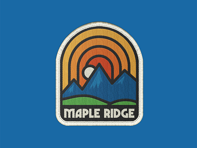 Maple Ridge Patch adventure alabama camping embroidered patch geometric logo mountains nature outdoors patch patch design sky
