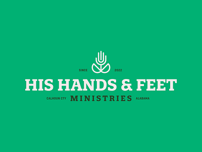 HH&FM Logo Option 1 bible charity church church logo design for good food insecurity green hand hand logo homeless shelter logo logo design ministry non profit
