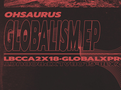 Ohsaurus Globalism - Album Artwork abstract album art album cover retro techno texture