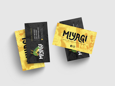 Miyagi branding business card design illustrated logo illustration logo logo design logodesign vector