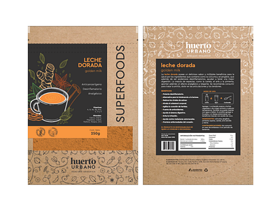 HU Packaging Design branding design illustration illustrator label label design organic packaging superfoods vector