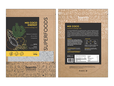 HU Packaging branding design illustration illustrator label organic packaging superfoods vector