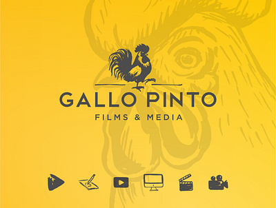 GALLO PINTO branding design icon illustrated logo illustration logo logo design logodesign logotype vector