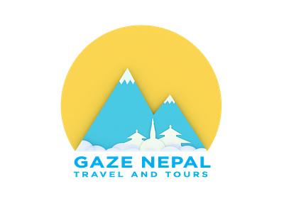 gazenepal logo branding design illustration logo