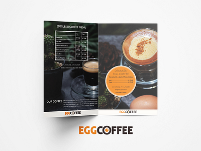 EggCoffee Menu and Branding branding design logo menu design