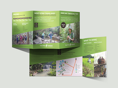 Tri-fold Brochure for a Trekking Trip brochure brochure design design map