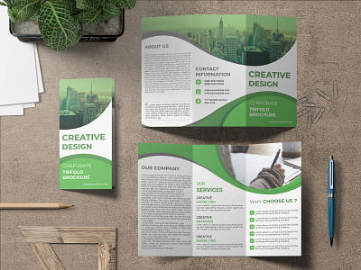 Trifold Brochure business brochure creative brochure creative design green brochure trifold brochure