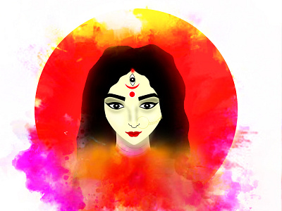 Illustration Durga Ma creative art durgama illustraion illustrator vectorart