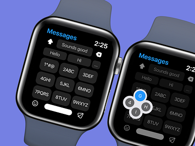Redesign UI Keyboard for Watch (Slide and Replace) apple watch design ios keyboard ui user experience user interface ux watch