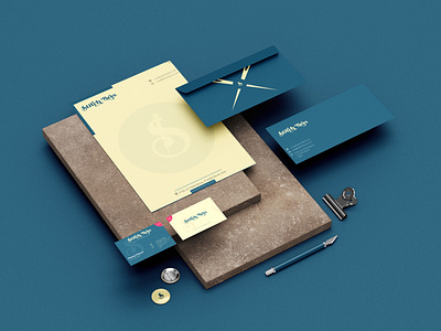 Stitch Bros Stationery behance blue brand design branding clothing design coffee cup dribble envelope graphic design illustration letter head premium presentation design stationary stationery sticker visiting card visitingcard yellow