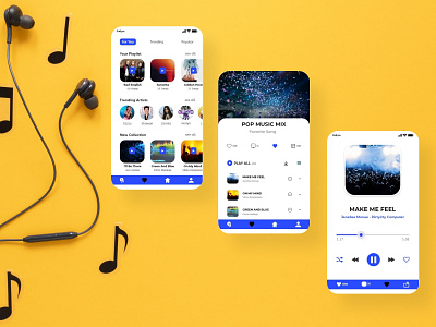 Music Application application color design music music app music player vector