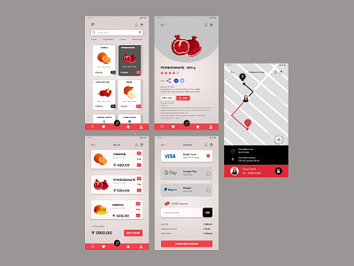 grocerry delivery application application application ui grocery app illustraion logo vector