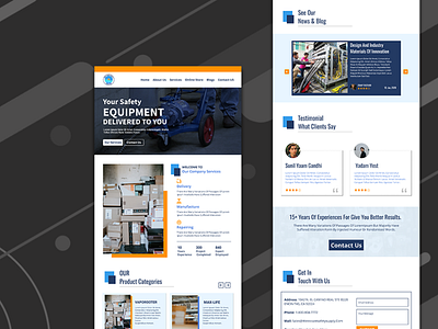 Safety Equipment Company wireframe