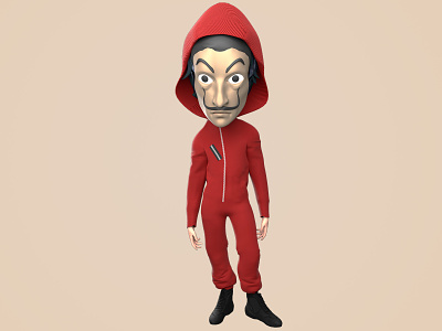 Don’t Be So Sad. Something Ends Today, But Now Is The First Day 3d 3d cartoon 3d character art 3d character model 3d illustration 3dcharcterdesign animation graphic design illustration moneyheist netflix tokyo