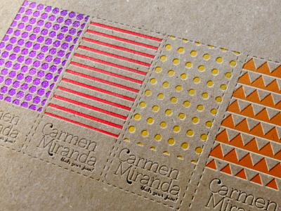 Carmen Miranda Jams colors geometric graphic design packaging pattern tag