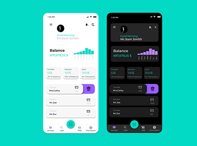 Dark Mode app art design icon minimal typography ui ux