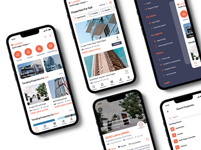 Real Estate Mobile App app branding design typography ui